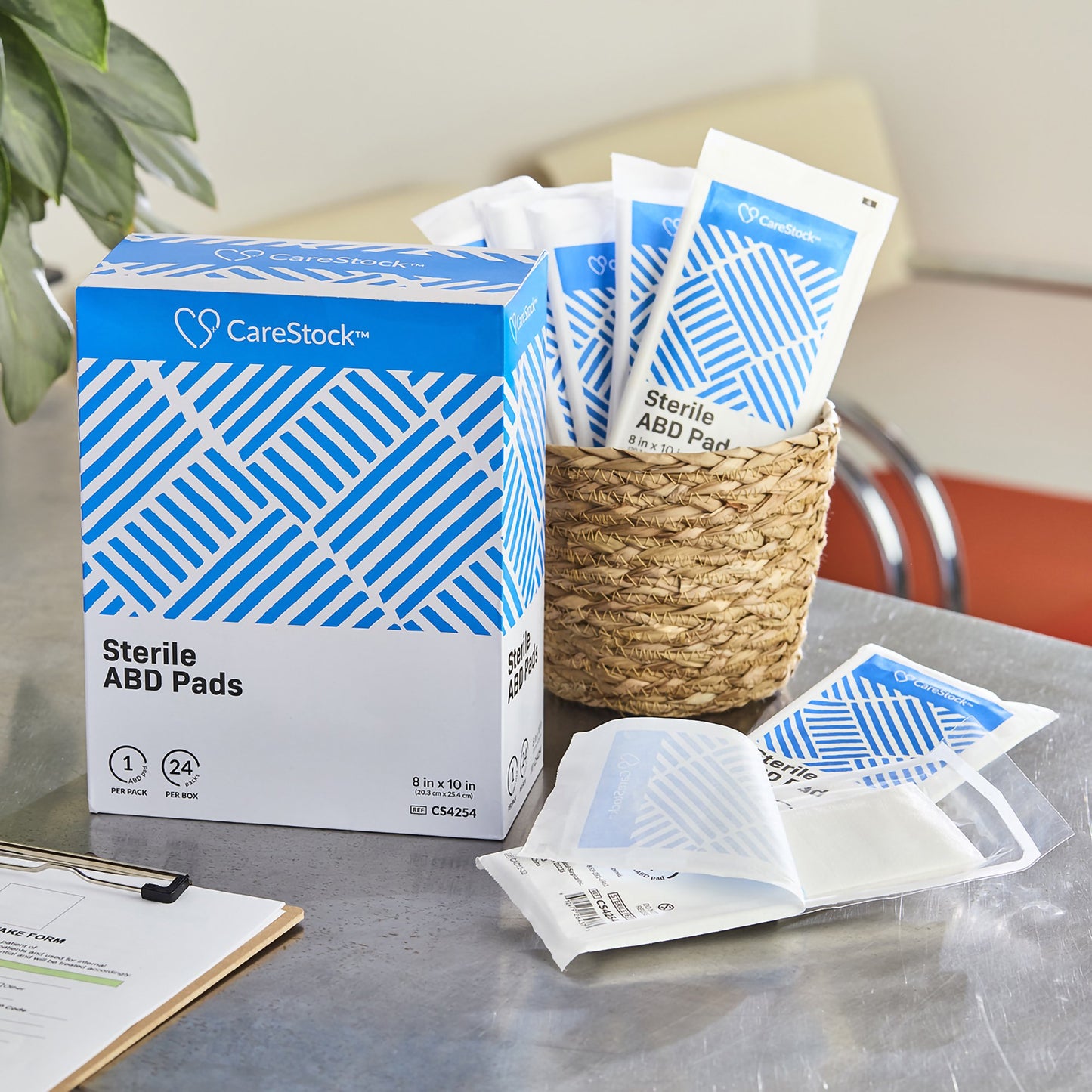 CareStock™ Sterile Abdominal Pad, 8 x 10 Inch – Nonwoven Cellulose ABD Pads