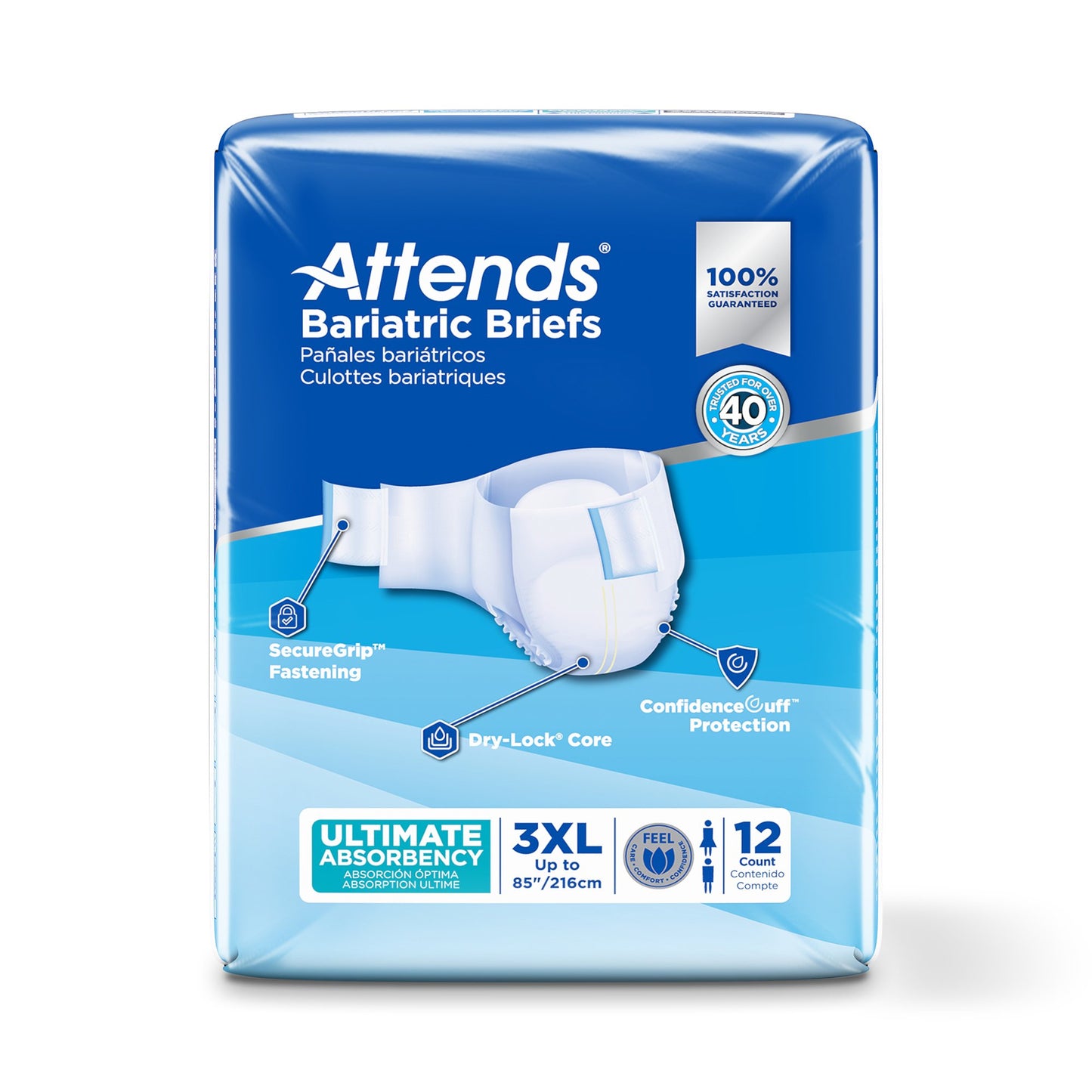 Attends® Bariatric Briefs, 3X-Large