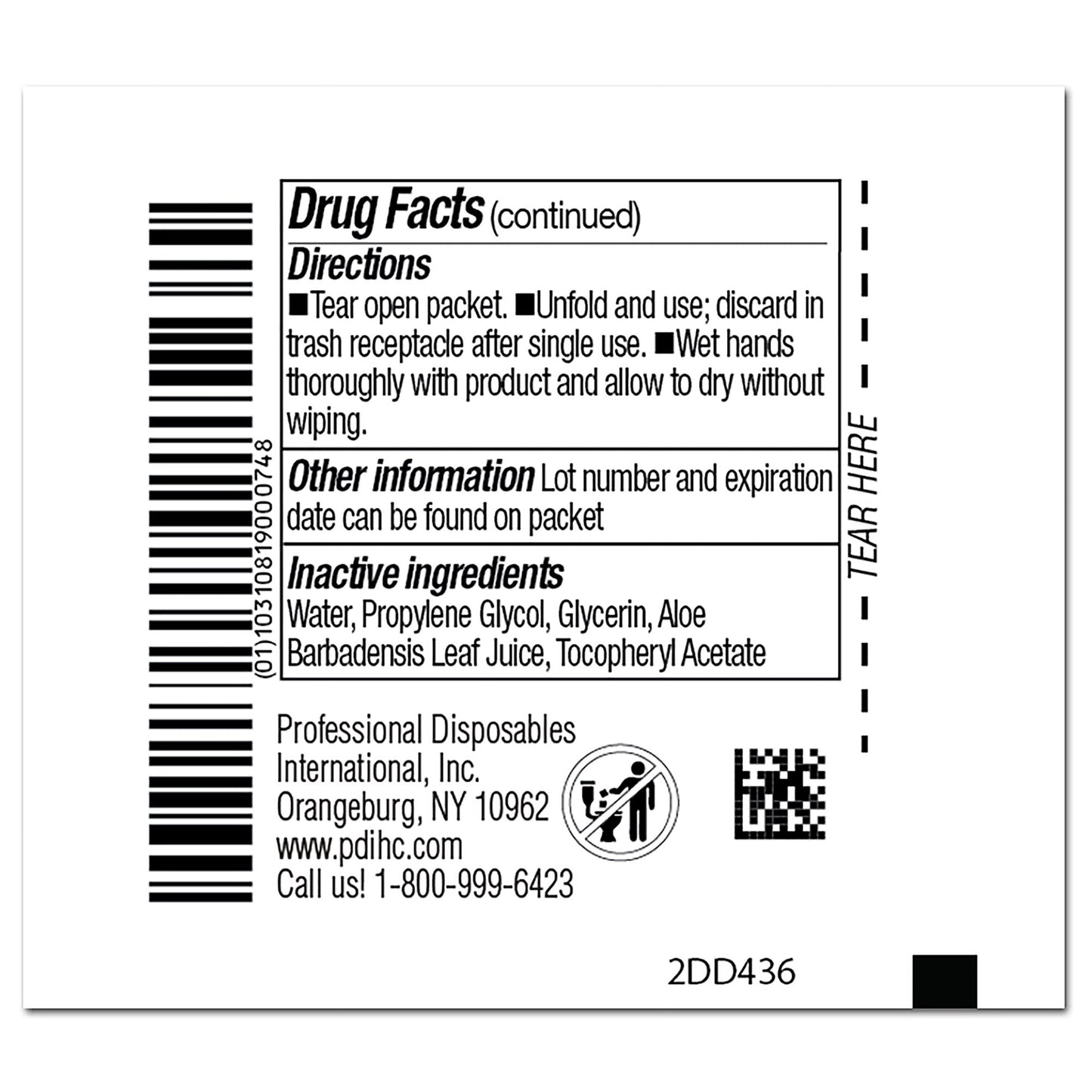 Sani-Hands® Hand Sanitizing Wipes, Ethyl Alcohol, Unscented, 5 X 8 Inch