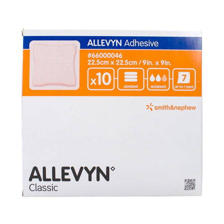 Smith & Nephew 949297 Allevyn Adhesive Foam Dressing, 9 x 9 Inch