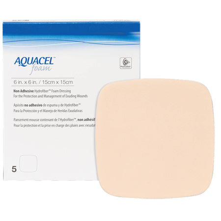ConvaTec 420635 Aquacel Nonadhesive without Border Foam Dressing, 6 x 6 Inch