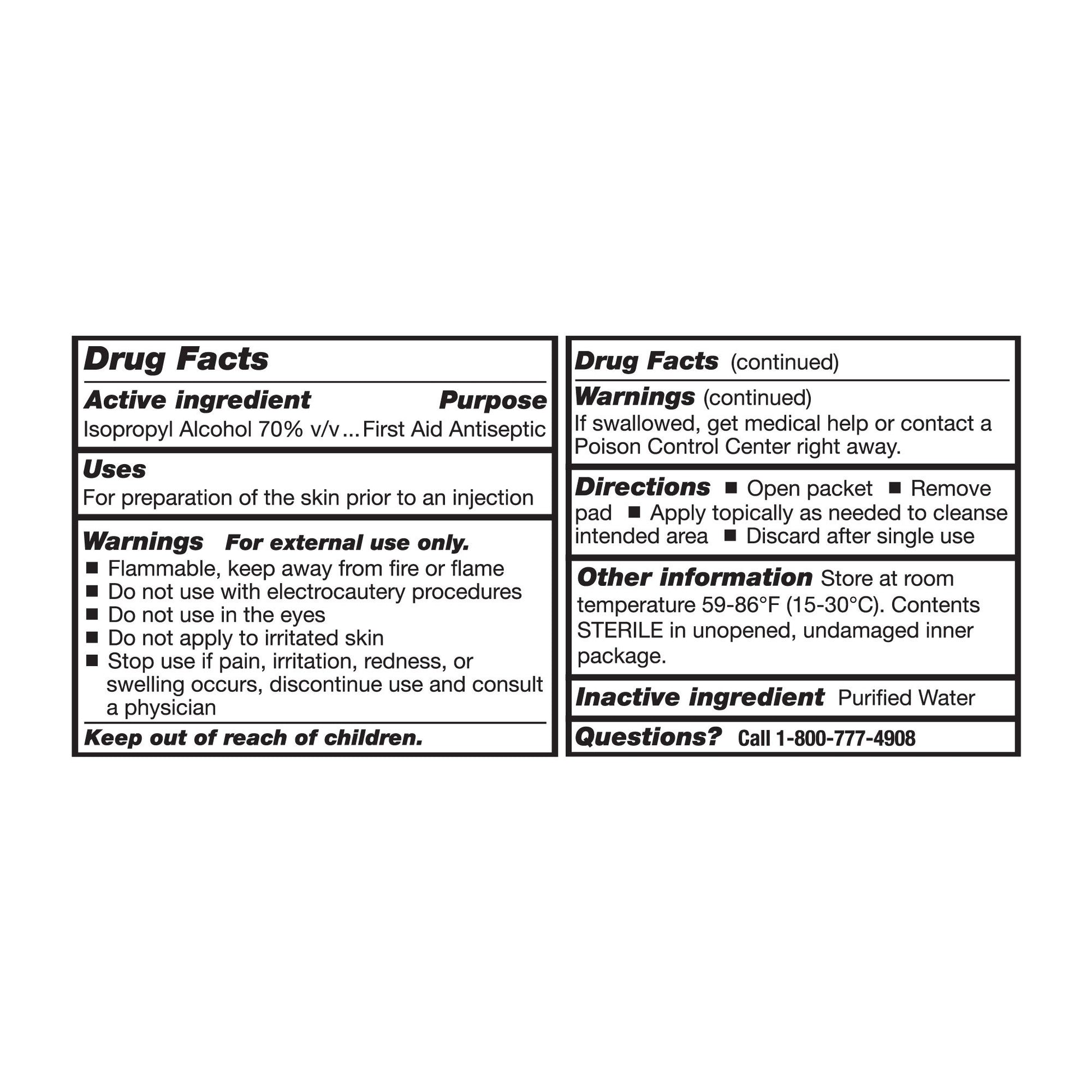 McKesson Alcohol Prep Pad, Isopropyl Alcohol, 70%, Medium by McKesson Brand product image - view 5
