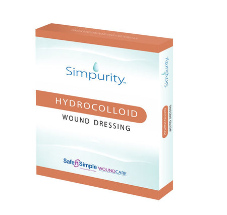 Safe N Simple SNS55404 Simpurity Hydrocolloid Dressing, 4 x 4 Inch, Up to 4 Inch Length