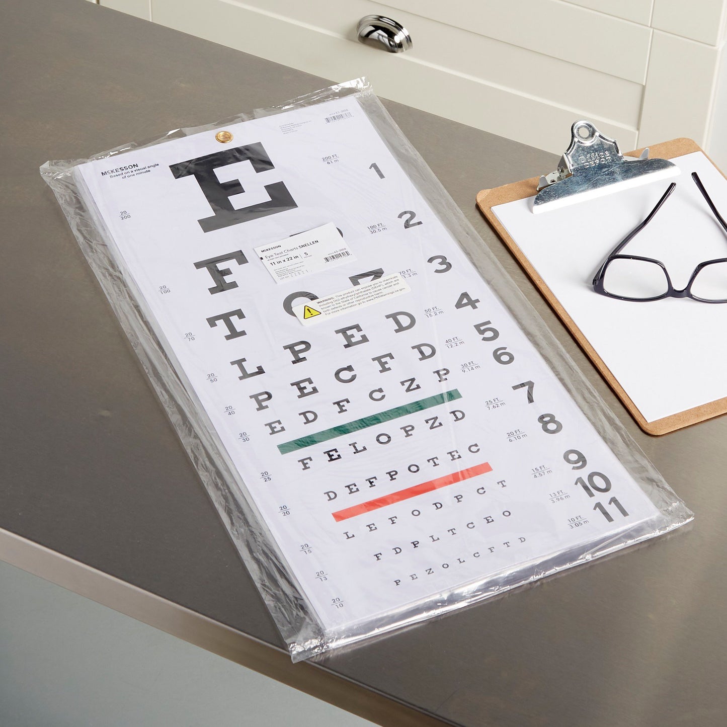 McKesson Eye Test Chart, 11 x 22 Inch