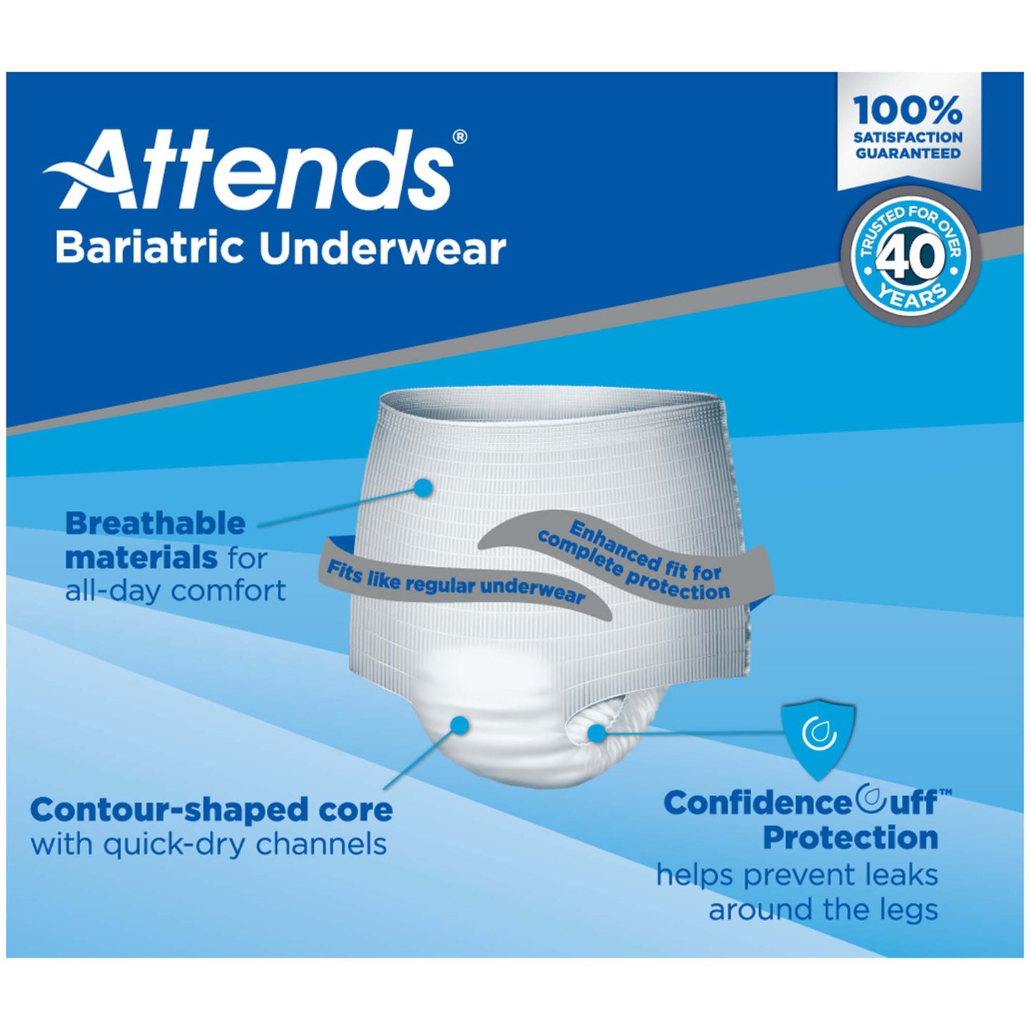 Attends® Bariatric Protective Underwear, 2X-Large