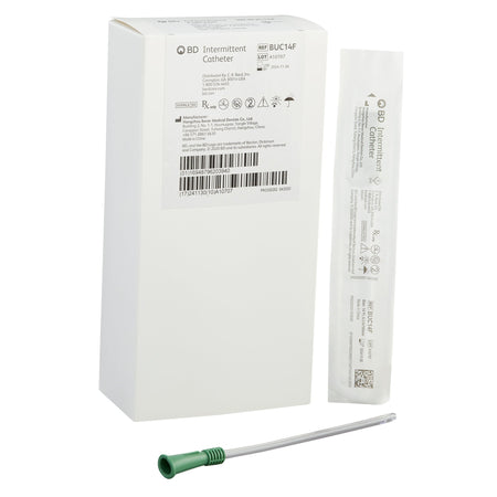 Bard BUC14F Urethral Catheter, 14 Fr., 6 Inch, Straight Tip