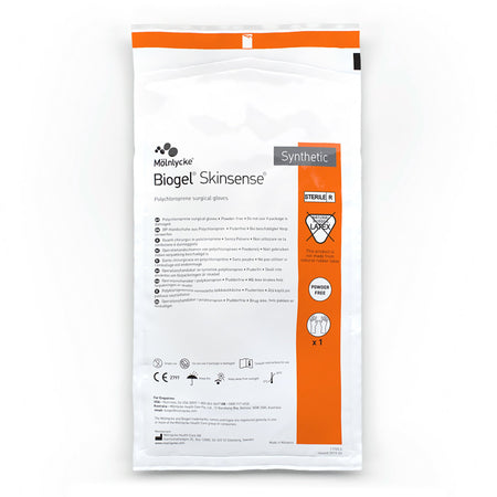 Molnlycke 31460 Biogel Skinsense Polyisoprene Surgical Glove, Size 6, Straw Color