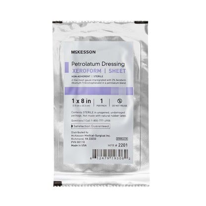 McKesson Xeroform Petrolatum Impregnated Dressing, 1 x 8 Inch