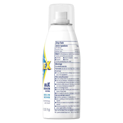 AleveX Pain Relieving Spray Max Strength Menthol, 3.2-ounce spray can