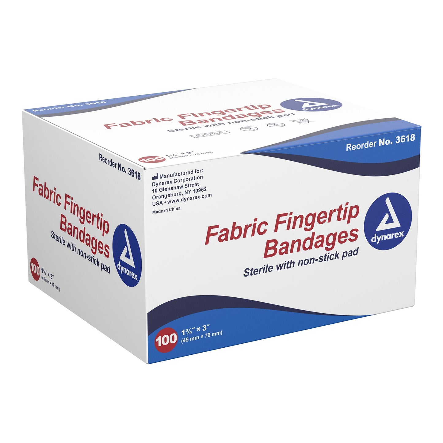 dynarex® Tan Adhesive Fabric Bandage, 1¾ x 3 Inch
