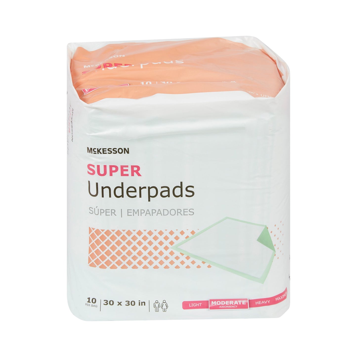 McKesson Super Moderate Absorbency Underpad, 30 x 30 Inch - 150 ct.