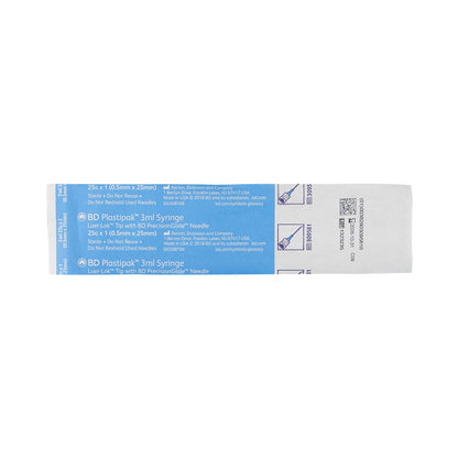 PrecisionGlide™ 3 mL Syringe with Hypodermic Needle, 25 Gauge, 1 Inch