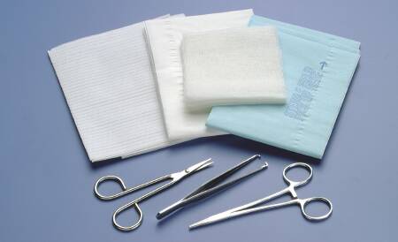 Busse 751 Hospital Disposables Laceration Tray with Instruments