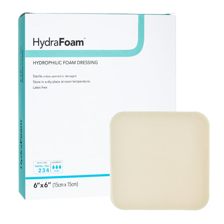 DermaRite 00296E HydraFoam Nonadhesive Foam Dressing, 6 x 6 Inch
