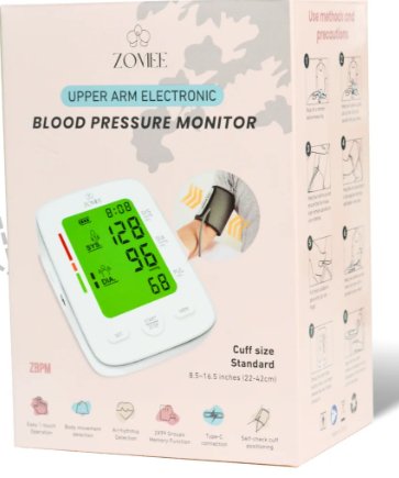 Zev Supplies Corp ZBPM-XL Home Automatic Digital Blood Pressure Monitor Zomee Extra Large Cuff Nylon Cuff 16.5