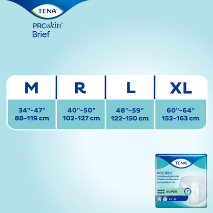 Tena Super Adult Heavy-Absorbent Incontinence Brief, Extra Large