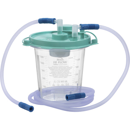 Bemis Healthcare 485410 Hi-Flow Suction Canister Kit for use w/ Bemis Quick-Drain Systems, 1200 mL