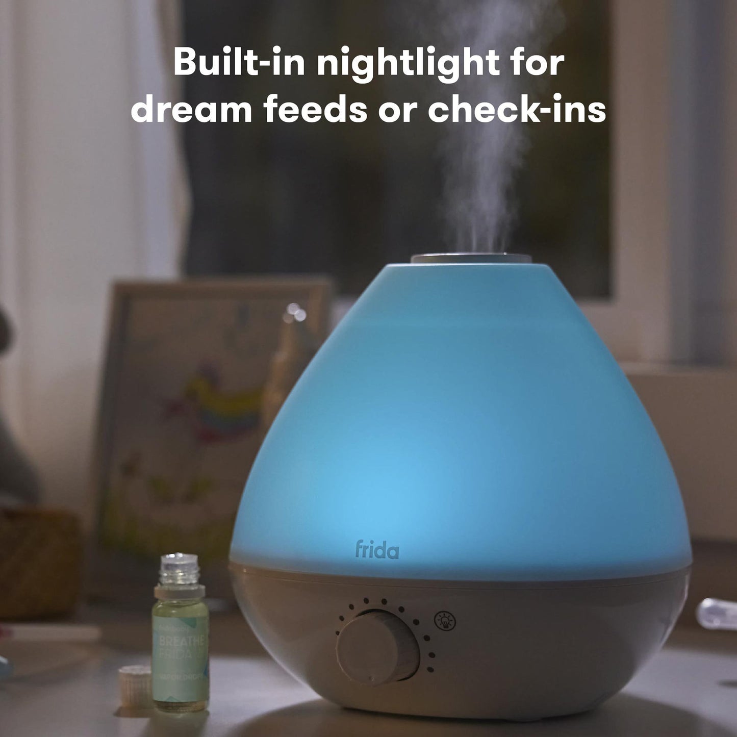 BreatheFrida Humidifier with Deiffuser and Nightlight 0.5 Gallon Tank Adult / Pediatric