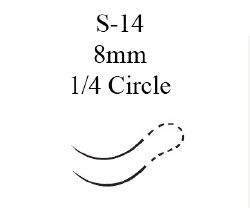 Ethicon J571G Coated Vicryl Polyglactin 910 Absorbable Suture with Needle, Spatula Braided