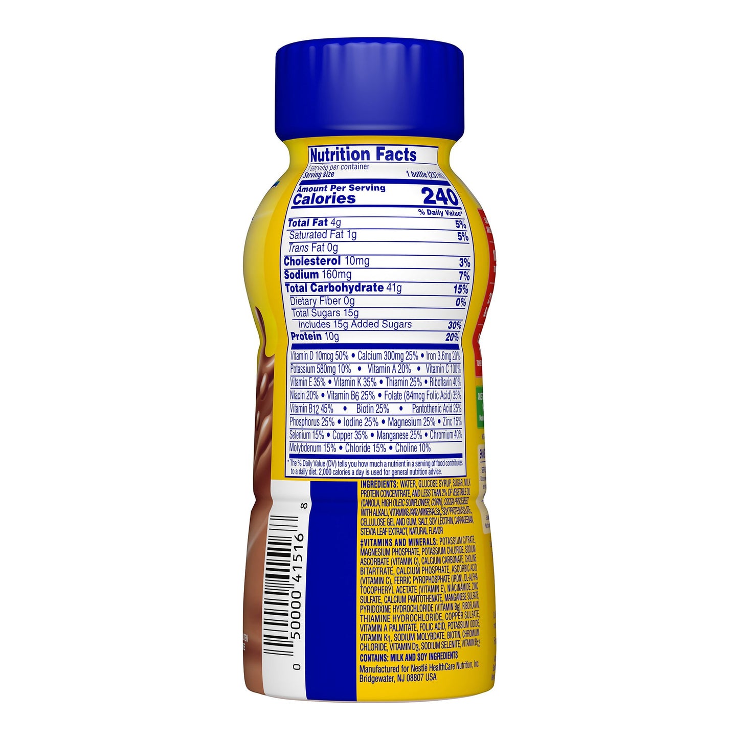 Carnation Breakfast Essentials® Chocolate Nutritional Drink, 8-ounce bottle