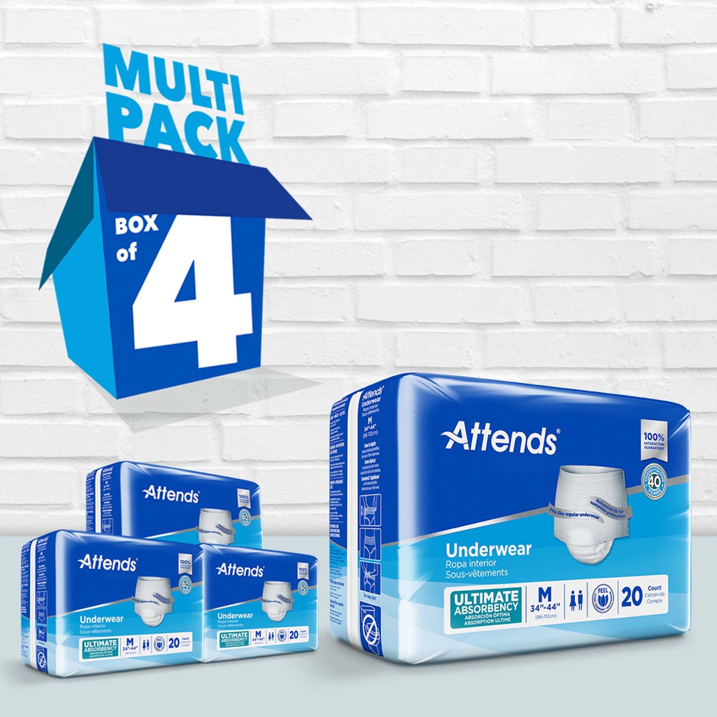 Attends® Advanced Underwear, Medium