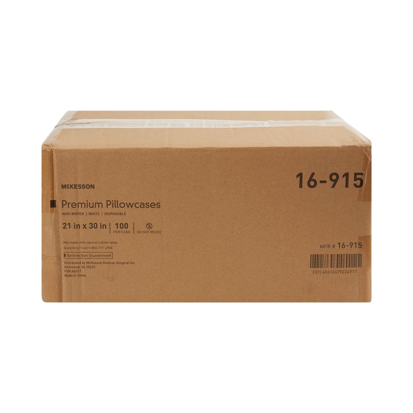 McKesson White Nonwoven Pillowcase, 21 x 30 Inch