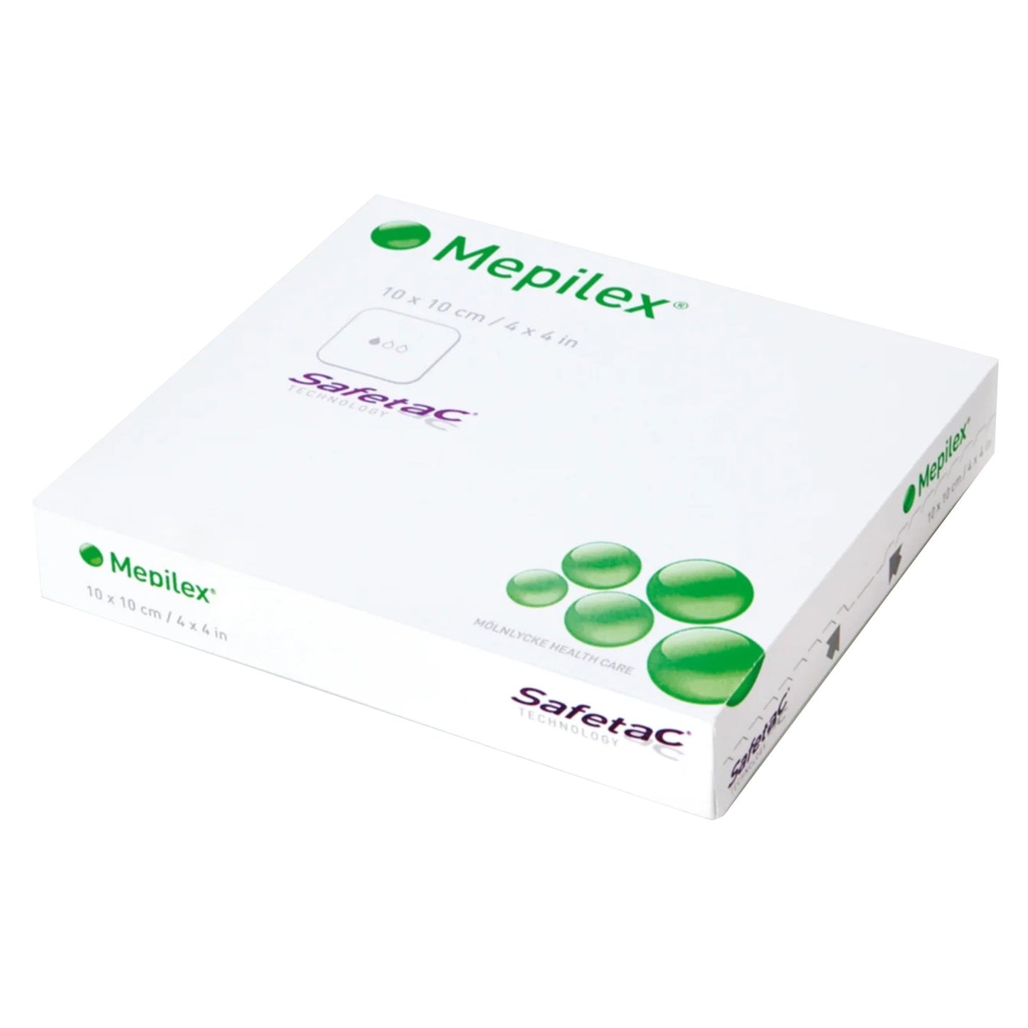 Mepilex® Silicone Adhesive without Border Silicone Foam Dressing, 4 x 4 Inch