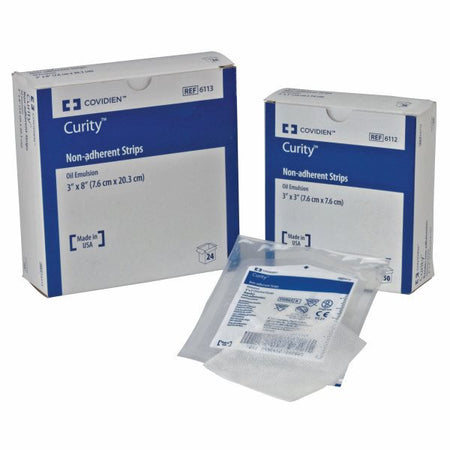 Cardinal 6115 Curity Oil Emulsion Impregnated Dressing, 3 x 8 Inch