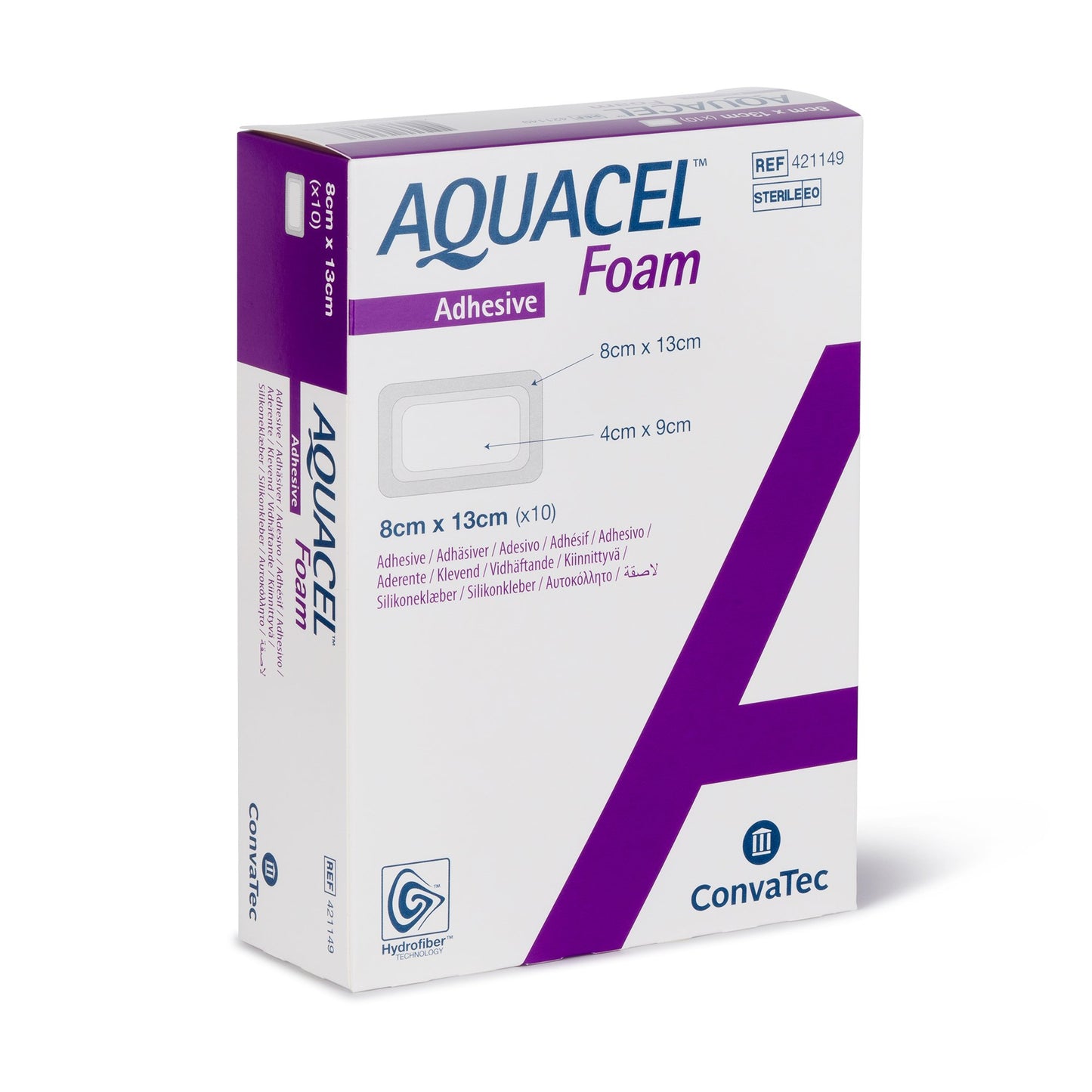 Aquacel® Silicone Adhesive with Border Silicone Foam Dressing, 3 x 5 Inch