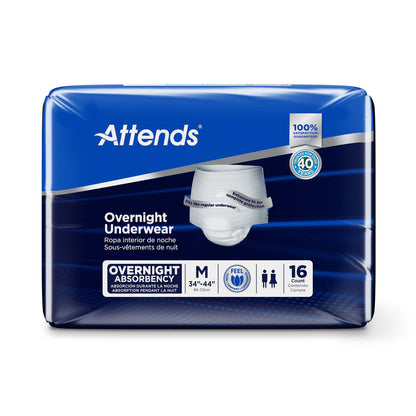 Attends® Overnight Underwear with Extended Wear Protection, Medium