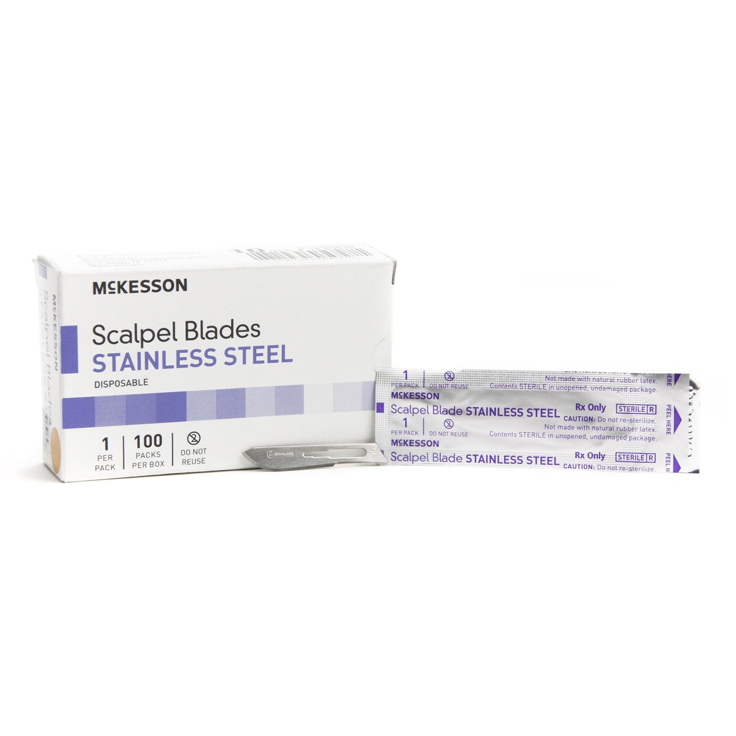 McKesson Stainless Steel Surgical Blade, Knife Edge, Size 10