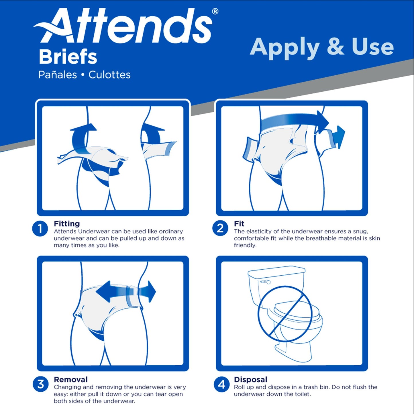 Attends® Extra Heavy Absorbency Briefs, Extra Large