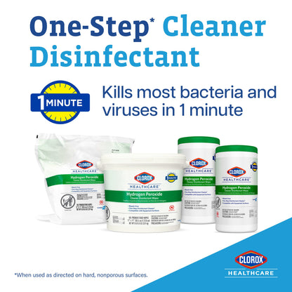 Clorox Healthcare® Hydrogen Peroxide Cleaner Disinfectant Wipes, Canister