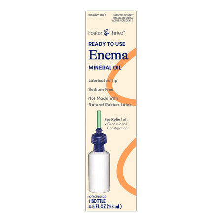 McKesson 70677109001 Foster & Thrive Ready to Use Enema Mineral Oil