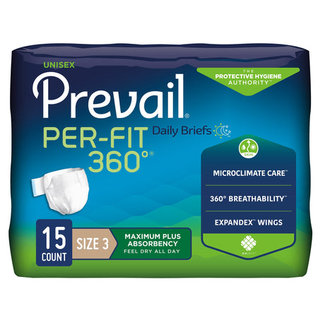 First Quality PFNG-014/1 Prevail Per-Fit 360° Daily Briefs, Maximum Plus, Size 3
