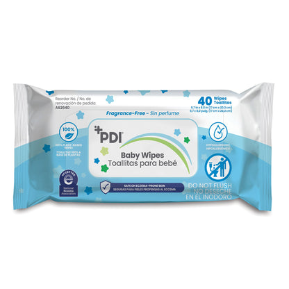 Baby Wipe PDI® Soft Pack Unscented 40 Count