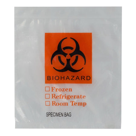 ASP Global LLC Q606 Specimen Transport Bag with Document Pouch, Zip Closure, 12 x 15 Inch