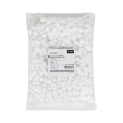 McKesson White Tube Closure, 16 mm