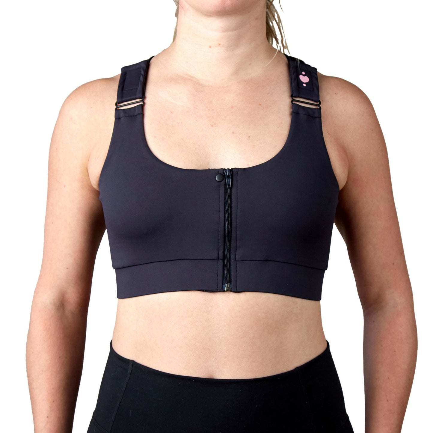 Shirl Post Surgical Bra, Black, Medium
