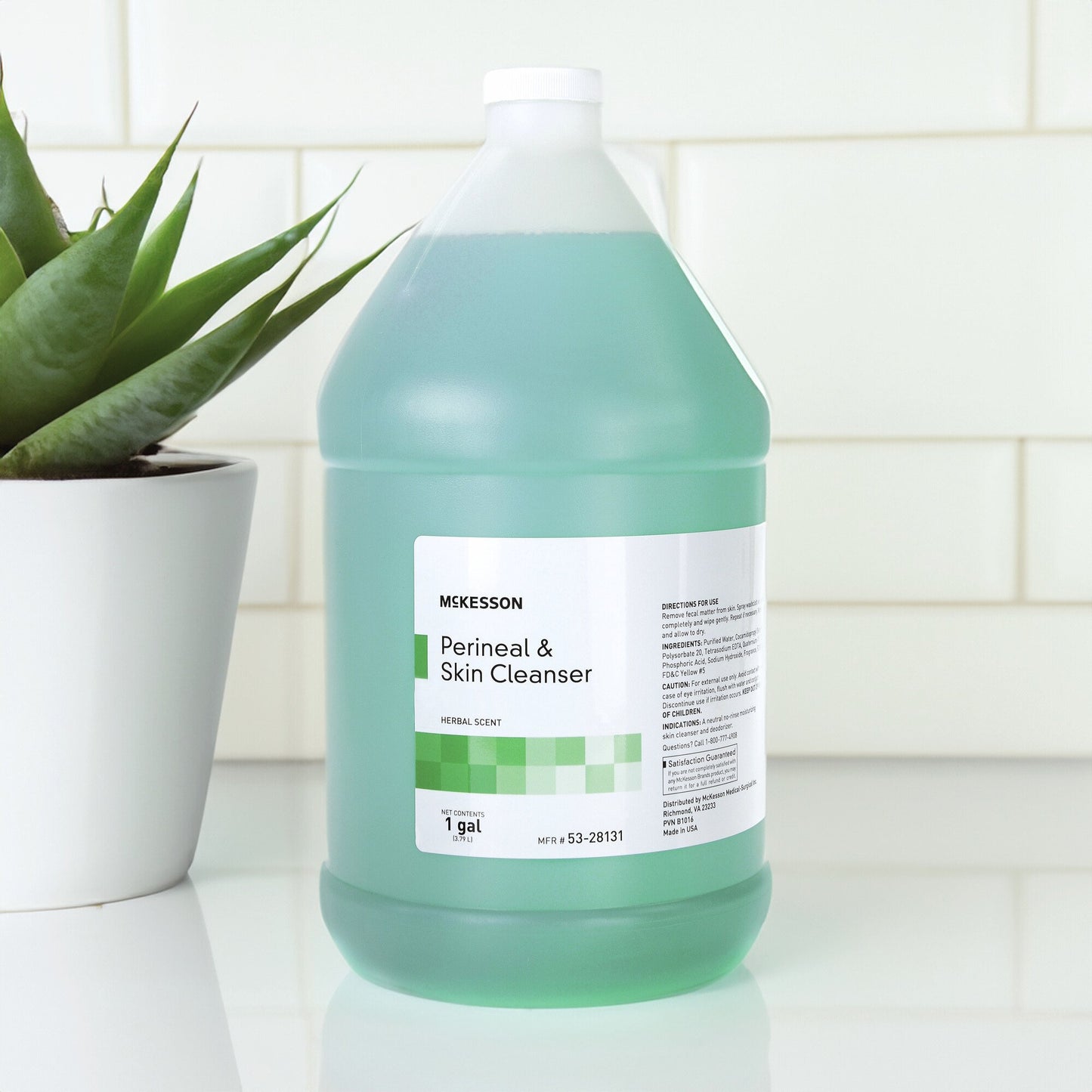 McKesson Rinse-Free Perineal Wash, Herbal Scent, 1 gal.