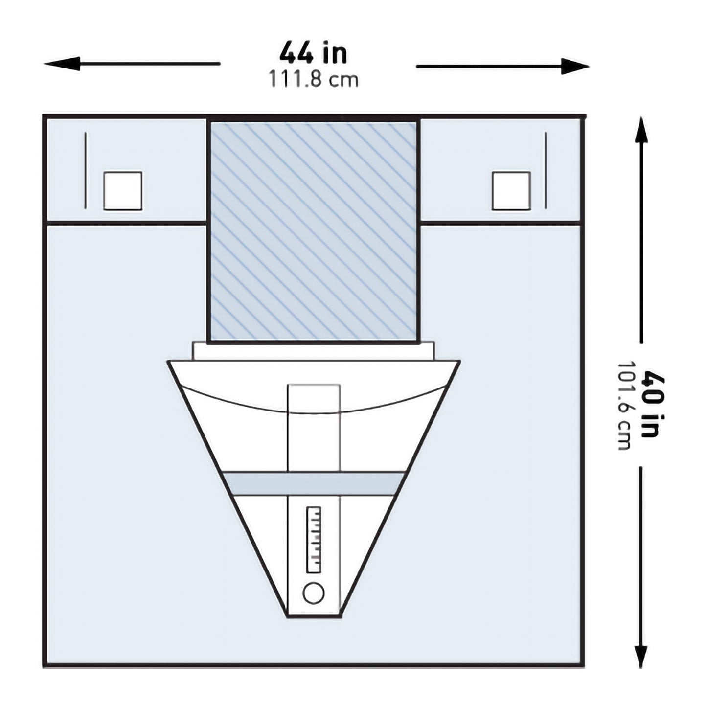 McKesson Sterile Under Buttocks Drape, 44 x 40 Inch