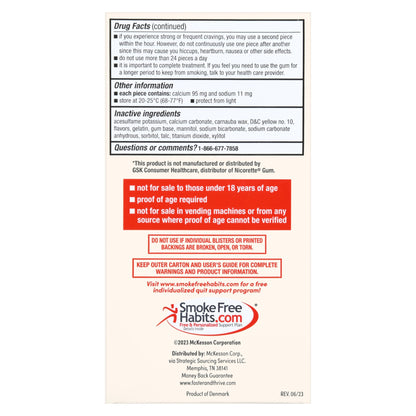 Foster & Thrive™ Nicotine Polacrilex 4 mg (Nicotine) Gum, Cool Mint Flavor