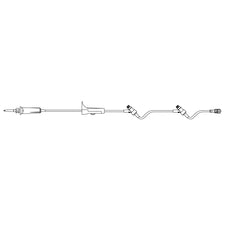 Primary IV Administration Set SafeDay™ Gravity 2 Ports 15 Drops / mL Drip Rate Without Filter 126 Inch Tubing Solution Without Flow Regulator