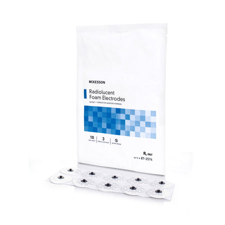McKesson 87-2574 ECG Monitoring Electrode Snap Connector Conductive Adhesive Gel Tape Backing Adult