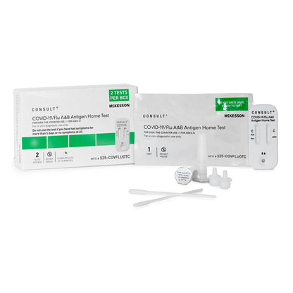 McKesson Consult® 535-COVFLUOTC COVID-19/Flu A & B Antigen Home Test