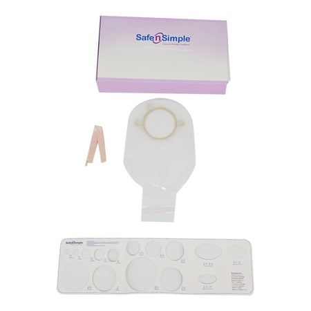 Safe N Simple SNS7312234 Ostomy Pouch Safe n Simple Two-Piece System 12 Inch Length