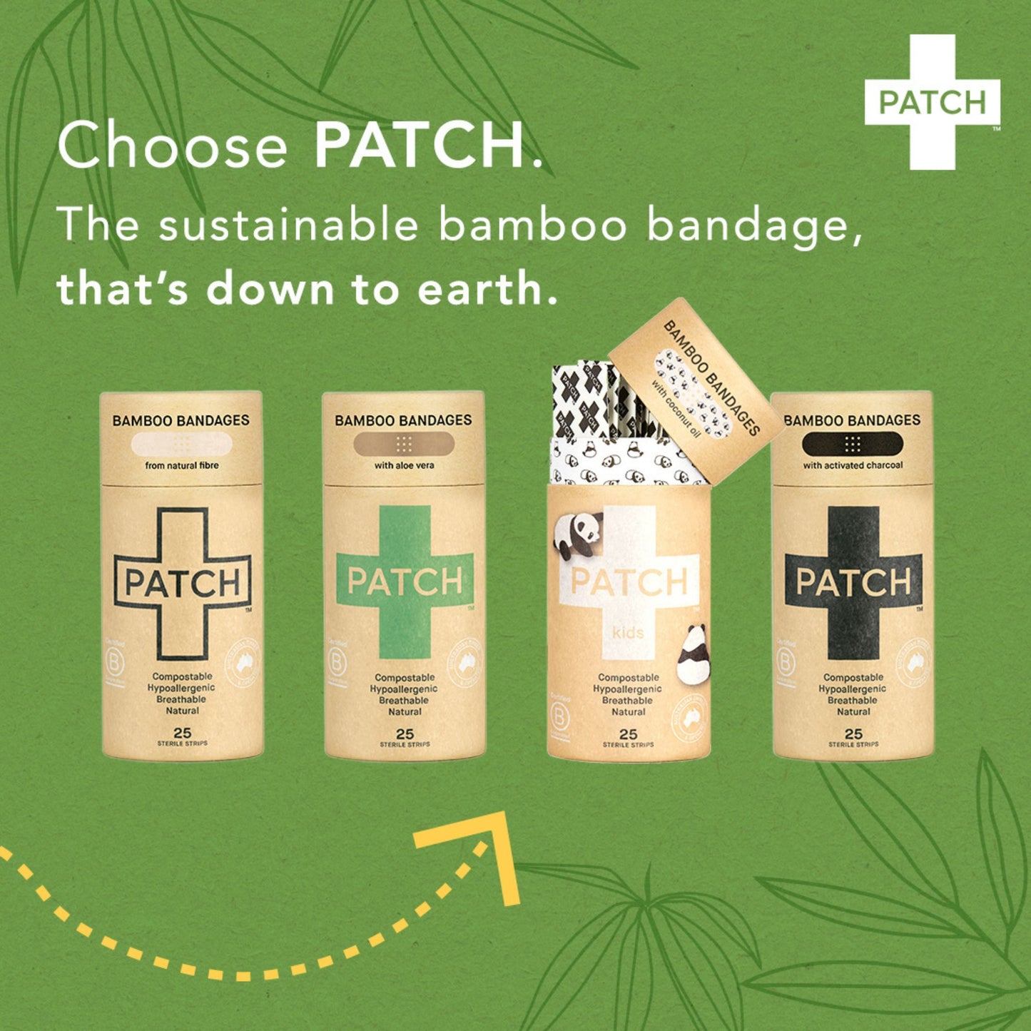 Patch™ Kids (Panda Design) Adhesive Strip with Coconut Oil, 3/4 x 3 Inch