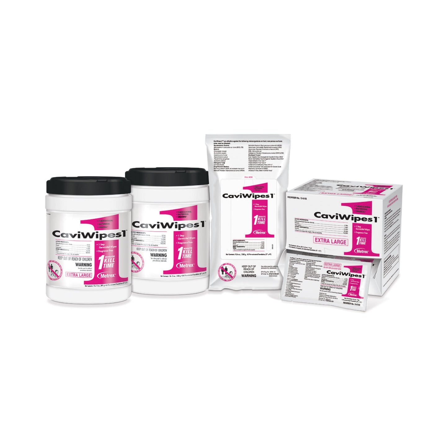 CaviWipes1 Surface Disinfectant, Alcohol Based, nonsterile, Disposable