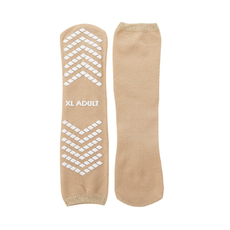 McKesson 16-SCE2 Single Tread Slipper Socks, X-Large, Tan