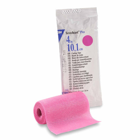 Solventum 199237 3M Scotchcast Plus Bright Pink Cast Tape, 4 Inch x 4 Yard